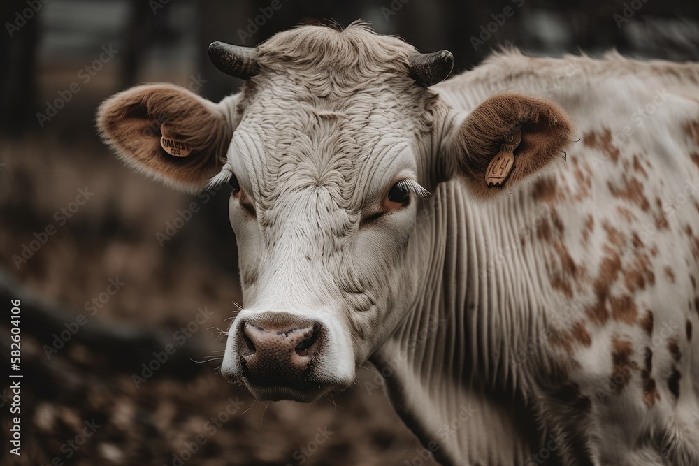 lovely image of a cow. Generative AI lovely image of a cow. Generative AI