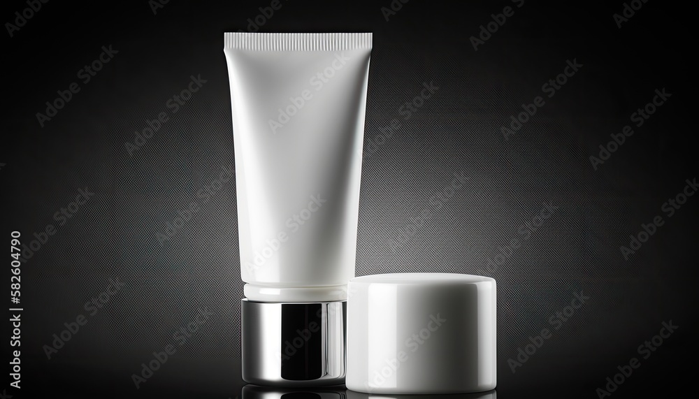 3d illustration of various blank cosmetic container mock-ups, isolated on white background , Generative AI Technology 3d illustration of various blank cosmetic container mock-ups, isolated on white background , Generative AI Technology