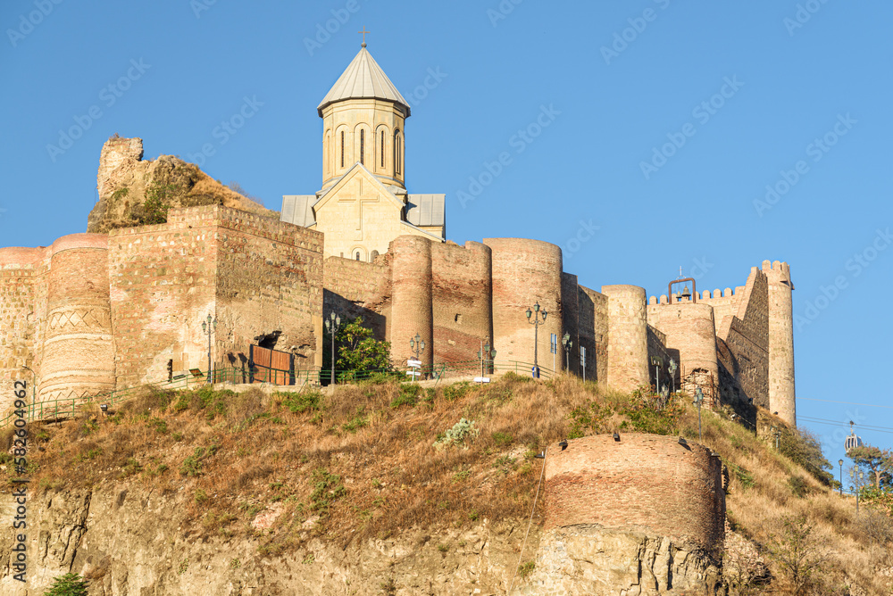 Narikala Fortress with Saint Nicholas Orthodox Church in Tbilisi