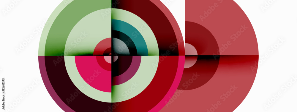 Circles with shadows trendy minimal geometric composition abstract background Circles with shadows trendy minimal geometric composition abstract background