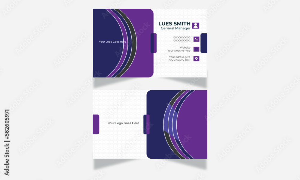 Business card set Illustration  modern creative business card and name card, horizontal simple clean template vector design, layout in rectangle size.