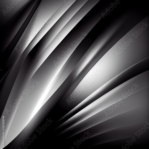 black and white, abstract background design, gradient, blur, modern, Generative AI