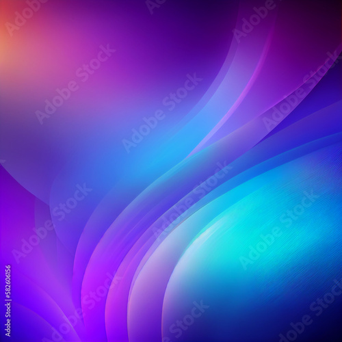blue and purple  abstract background design  gradient  blur  modern  Generative AI