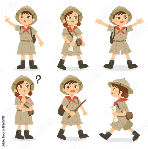 探検隊の子どもたちセット１