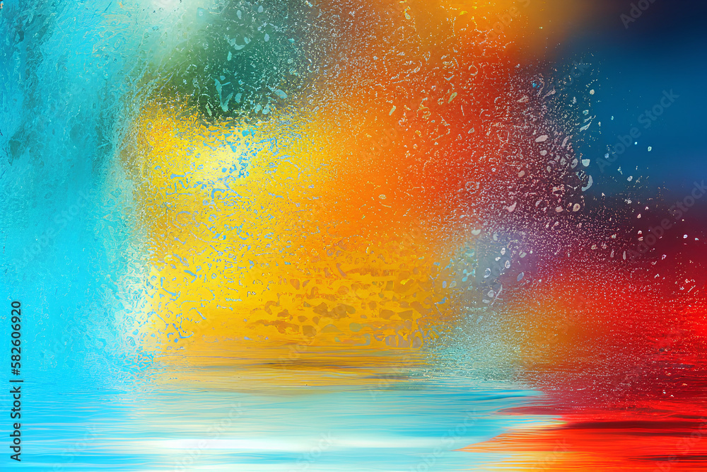 Fototapeta premium Summer background and banner with water, splash and waves in vector abstract shape 