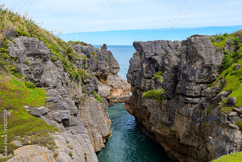views of paparoa national park, new zealand photo