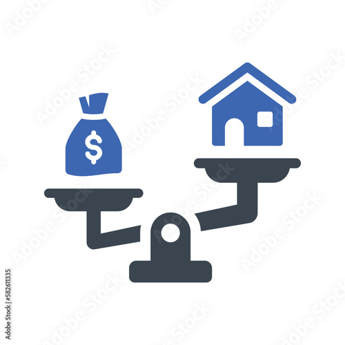 Home mortgage icon