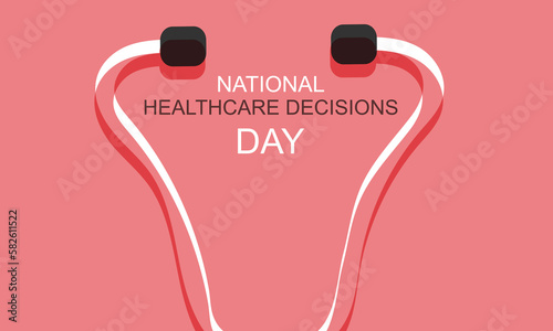 National healthcare decisions day. Template for background, banner, card, poster 