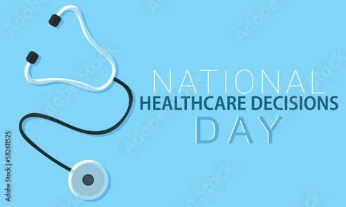 National healthcare decisions day. Template for background, banner, card, poster 