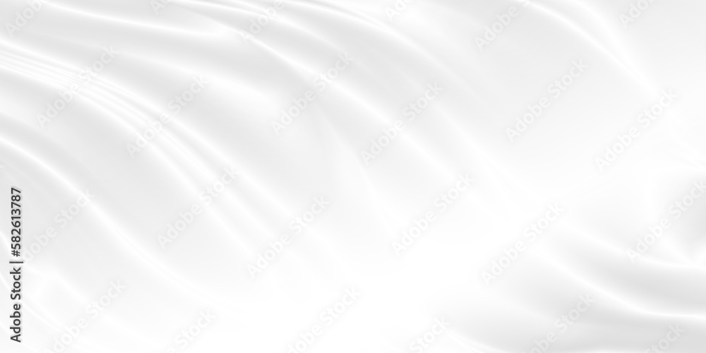 Fototapeta premium Abstract white fabric background with copy space illustration