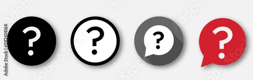 Question mark vector icons set
