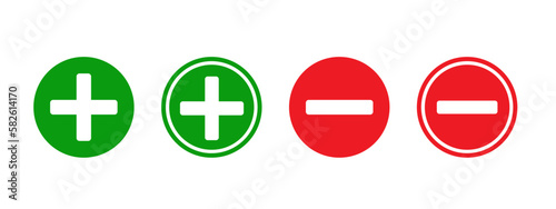 Plus and minus sign set