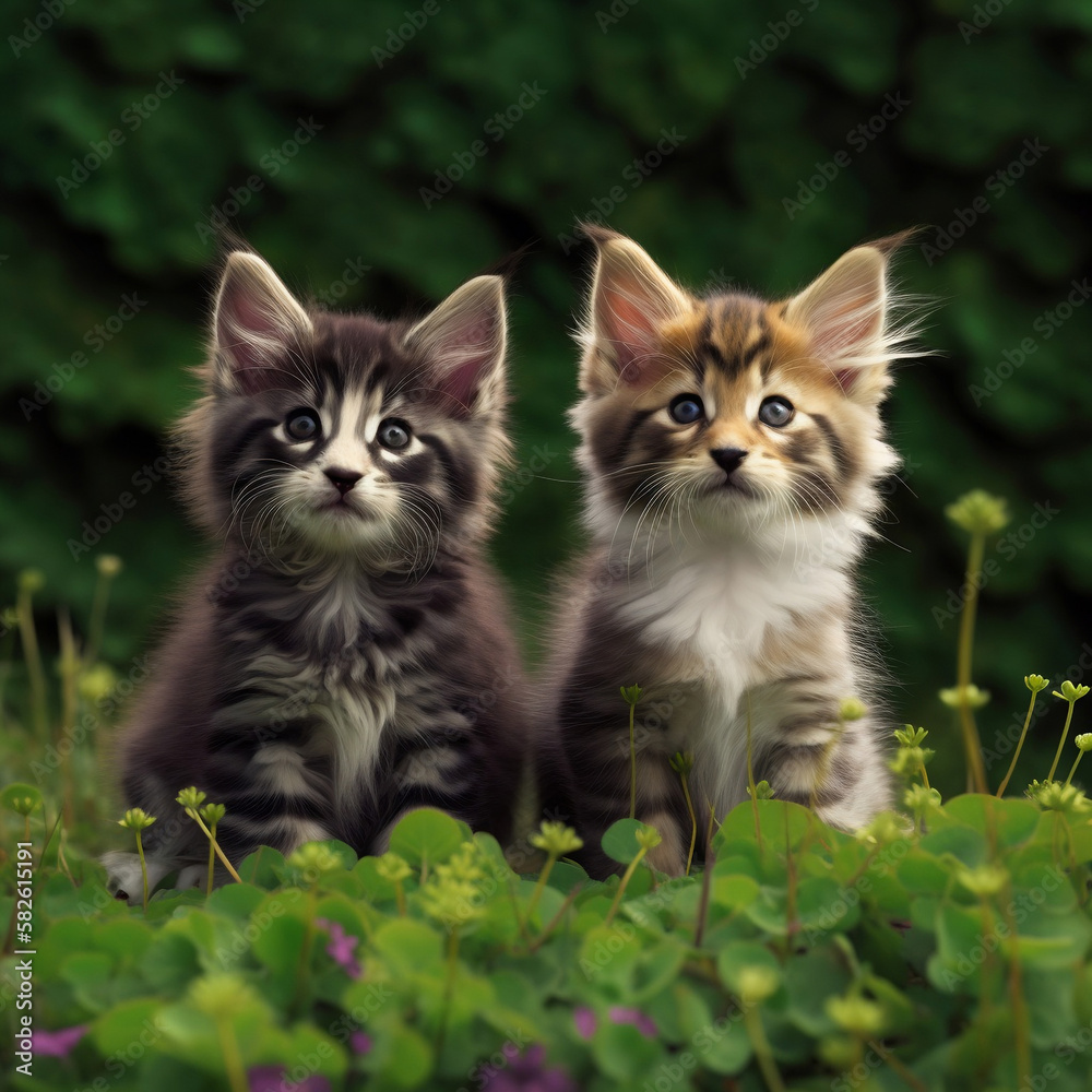 2 Kittens, Created with generative AI