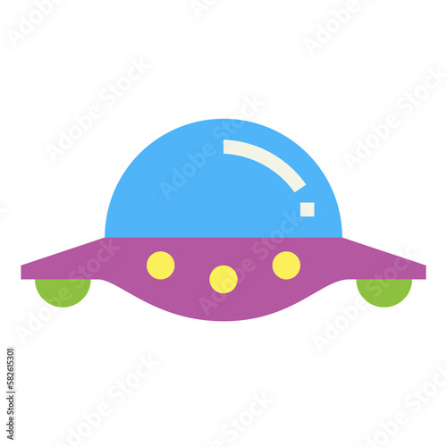 ufo flat icon style