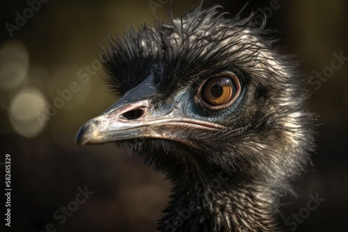 Emu, an Australian bird. Generative AI