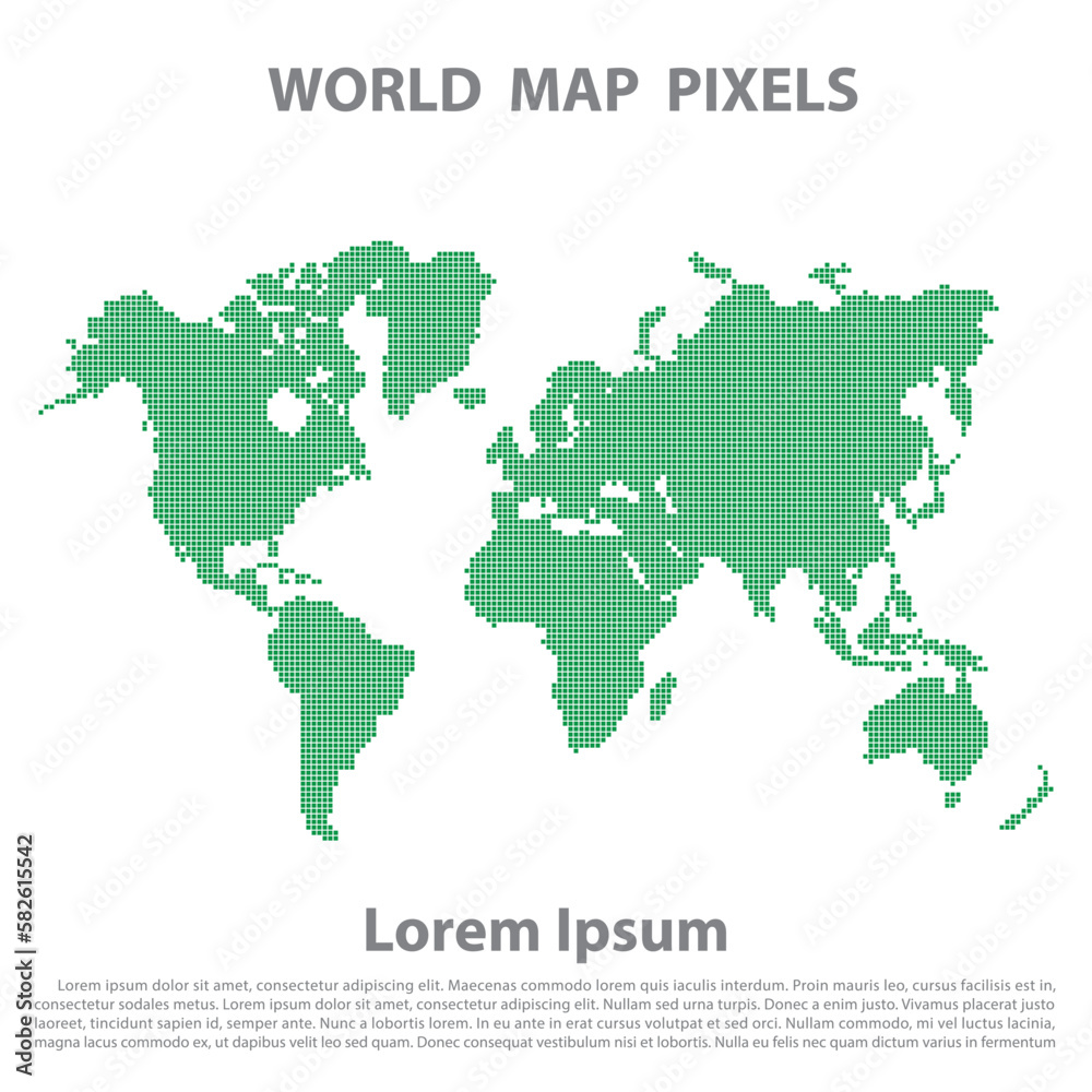 Travel Map pixels zoom lens with a red pin isolated on white background. location on map vector icon.
