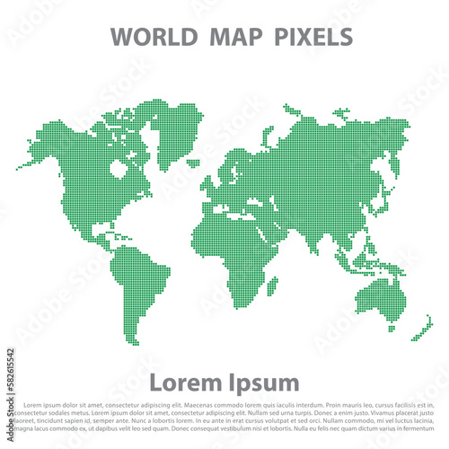 Travel Map pixels zoom lens with a red pin isolated on white background. location on map vector icon. 