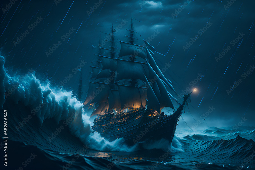 ship in the sea
