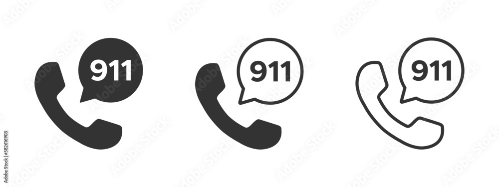 Emergency call vector icons from hospital Emergency call vector icons from hospital