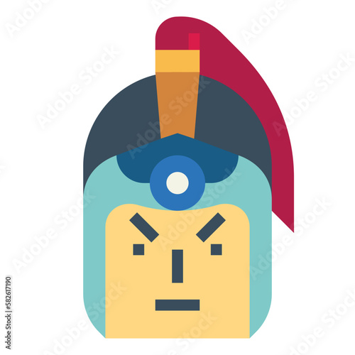 warrior flat icon style