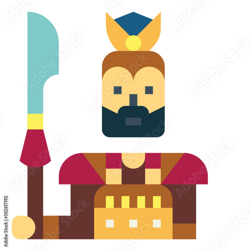 warrior flat icon style