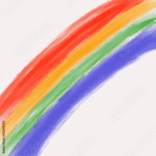 Art rainbow color brush. Painting background