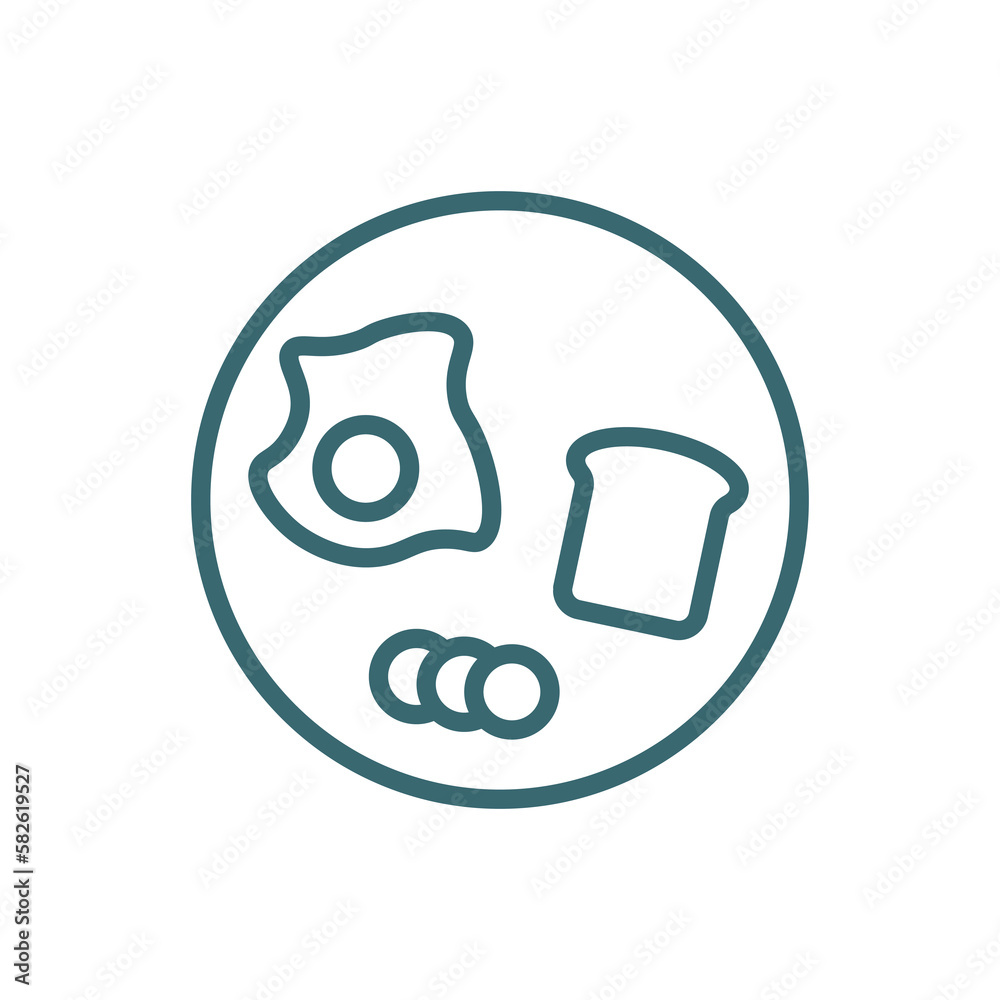 breakfast icon. Thin line breakfast icon from hotel and restaurant collection. Outline vector isolated on white background. Editable breakfast symbol can be used web and mobile breakfast icon. Thin line breakfast icon from hotel and restaurant collection. Outline vector isolated on white background. Editable breakfast symbol can be used web and mobile