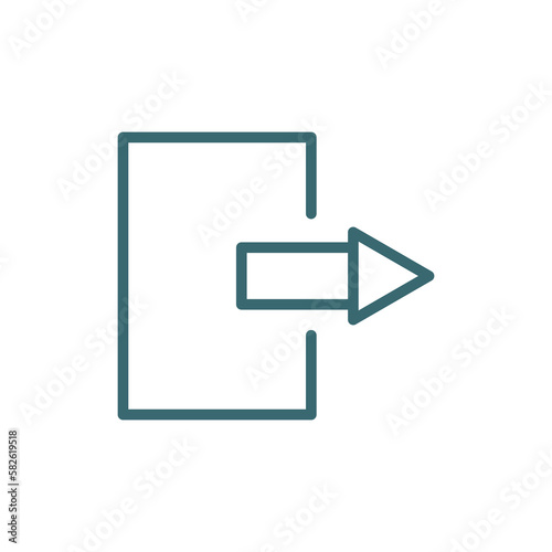 check out icon. Thin line check out icon from hotel and restaurant collection. Outline vector isolated on white background. Editable check out symbol can be used web and mobile