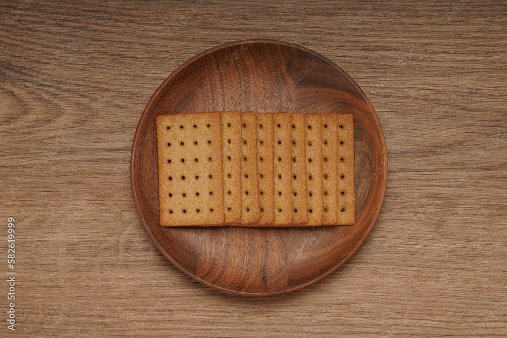 A stack of coffee flavored crackers A stack of coffee flavored crackers