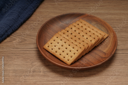A stack of coffee flavored crackers