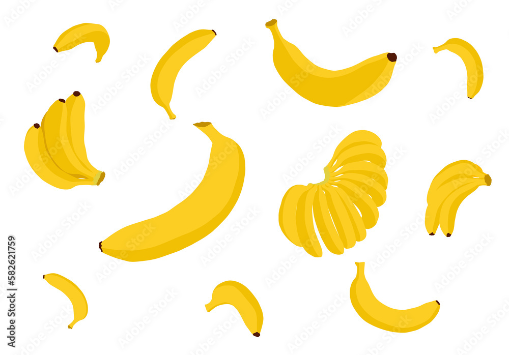 bananas floating in the air