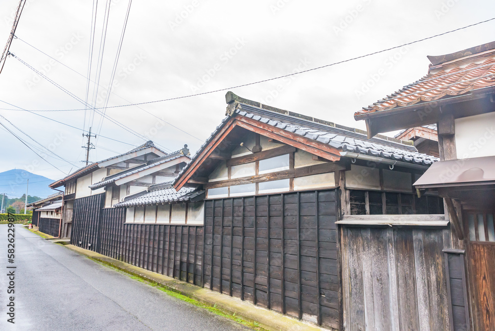 Street view of Tokorogo, Daisen Town, Important Preservation Districts for Groups of Traditional Buildings in Tottori Prefecture, Japan