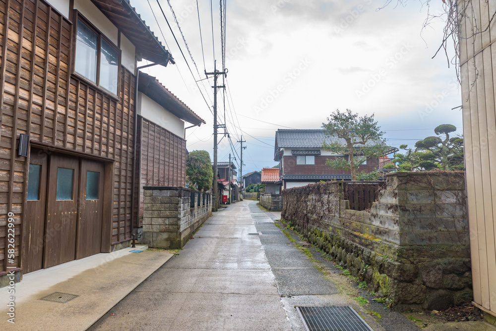 Street view of Tokorogo, Daisen Town, Important Preservation Districts for Groups of Traditional Buildings in Tottori Prefecture, Japan