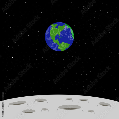 [Vector] The Earth from the Moon