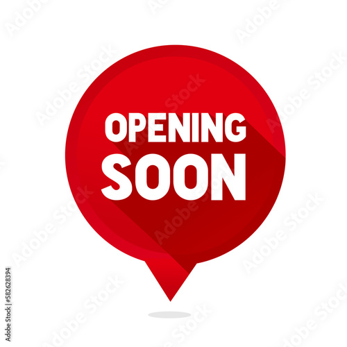 Free Download Opening soon design, speech bubble. Store badge, vector illustration isolated on white background.
 - GFXLoad