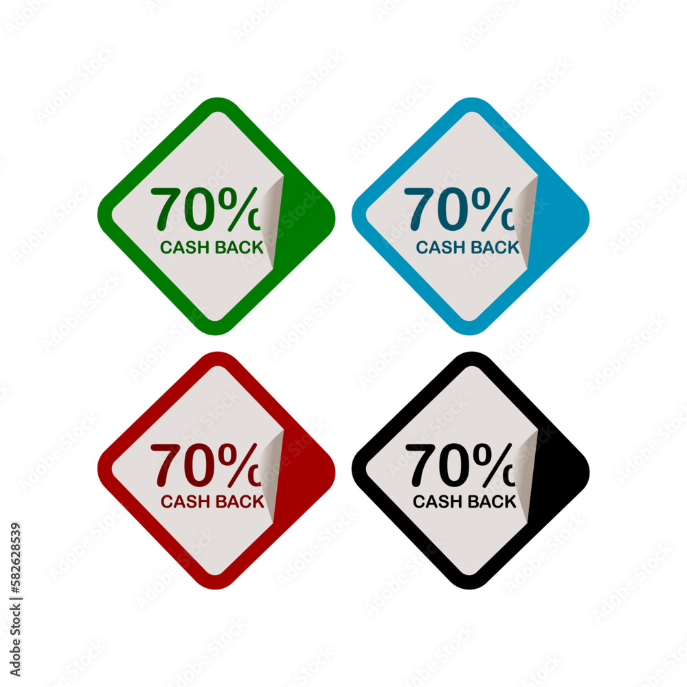 70% Cash Back, Campaign, Promotion , Product Label, Infographics Flat Icon, Peeling Sticker, Sign Isolated on White Background 70% Cash Back, Campaign, Promotion , Product Label, Infographics Flat Icon, Peeling Sticker, Sign Isolated on White Background