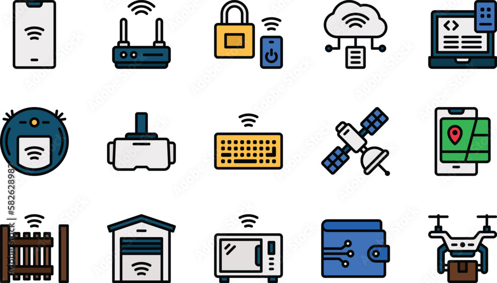 internet of things icon set pack internet of things icon set pack