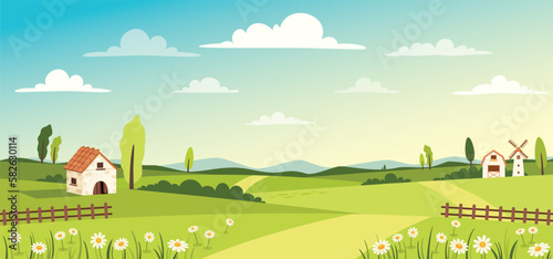Blank Green Nature Landscape Scene