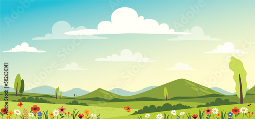 Blank Green Nature Landscape Scene