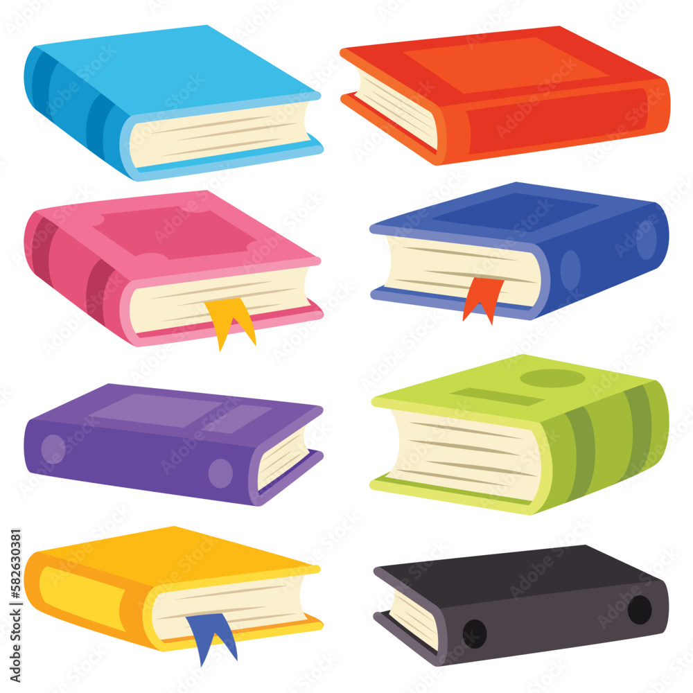 Set Of Various Colorful Books Set Of Various Colorful Books