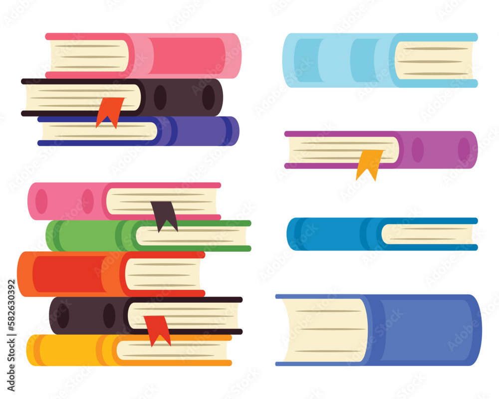 Set Of Various Colorful Books Set Of Various Colorful Books