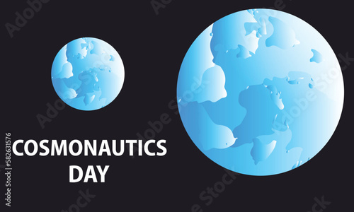 cosmonautics day. Template for background, banner, card, poster