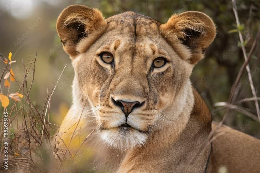 Panthera leo, an endangered member of the genus Panthera and a species of the family Felidae, on the grass at Tanzania's Serengeti National Park. Generative AI Panthera leo, an endangered member of the genus Panthera and a species of the family Felidae, on the grass at Tanzania's Serengeti National Park. Generative AI