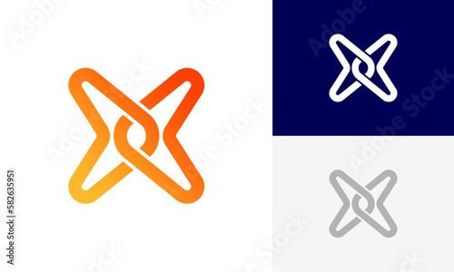 letter X logo design vector