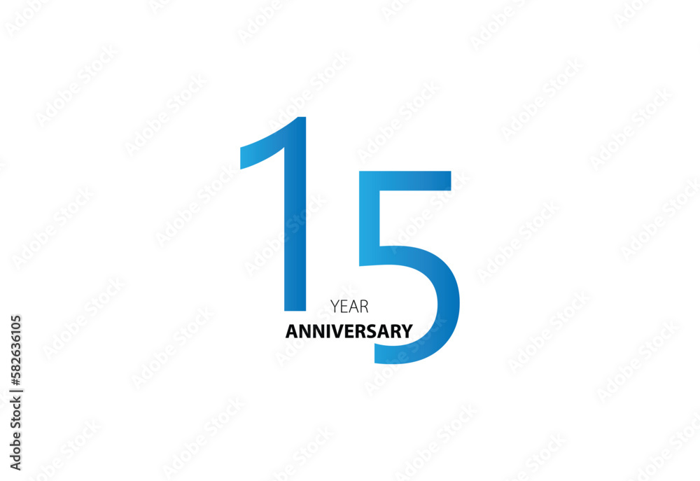 15 years anniversary template logo. 15 years anniversary template logo.