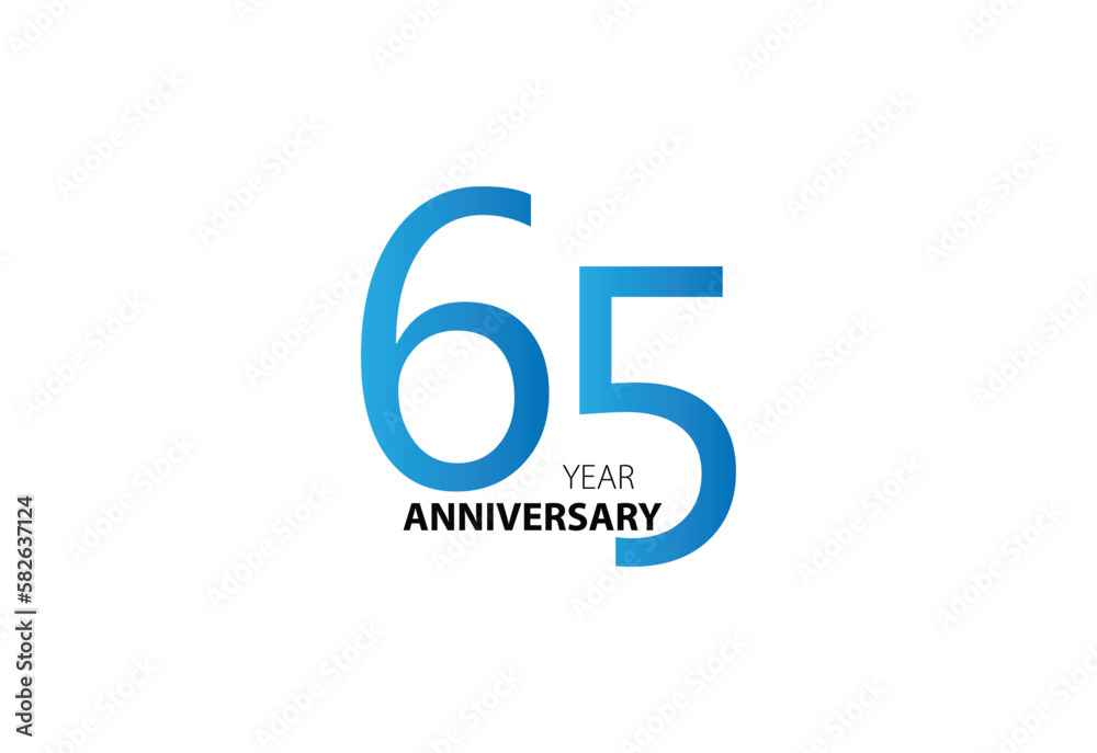 65 years anniversary template logo. 65 years anniversary template logo.