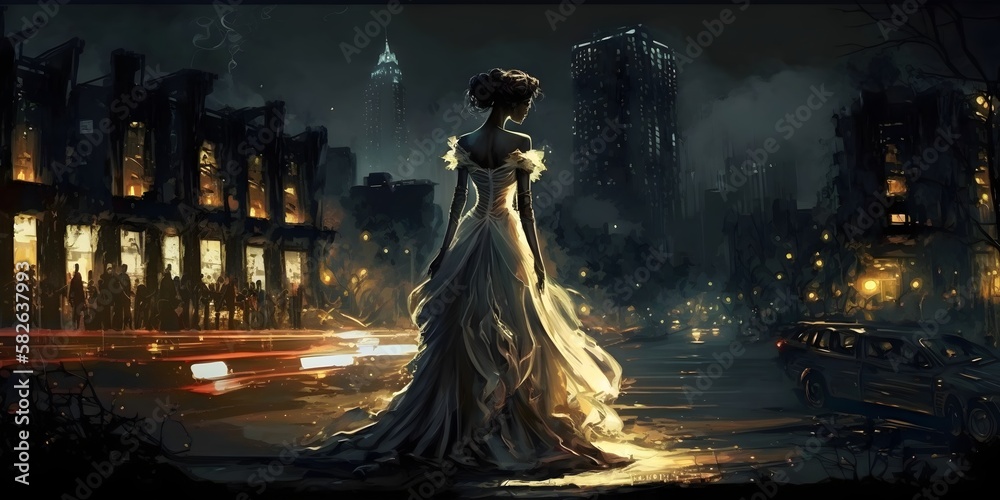 night in the city, generative AI night in the city, generative AI