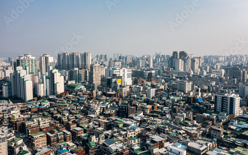 Aerial view of Residential district of Seoul