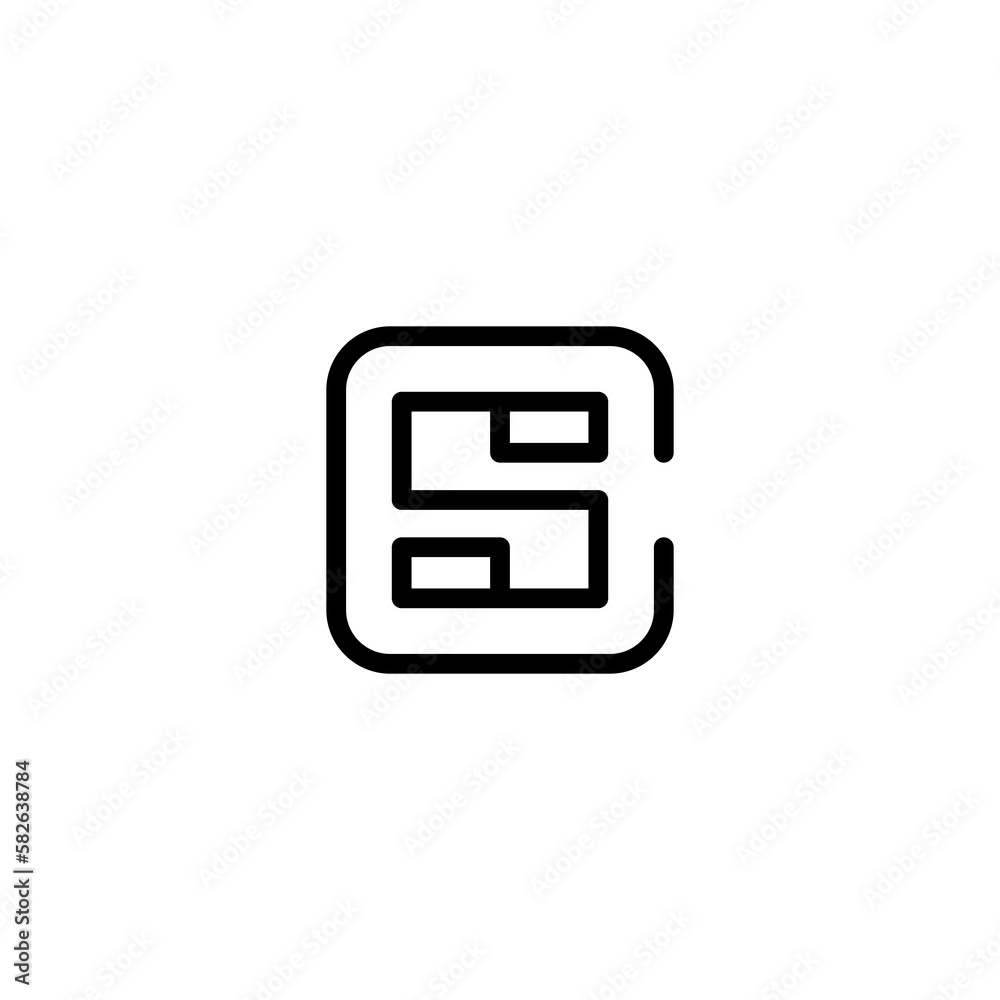 Letter S C logo design. creative minimal monochrome monogram symbol. Letter S C logo design. creative minimal monochrome monogram symbol.