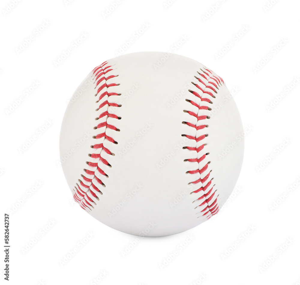 New traditional baseball ball isolated on white New traditional baseball ball isolated on white